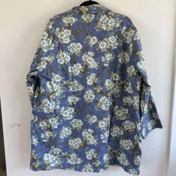 Vintage April Cornell Jacket Womens Sz M lavender floral Full Art to Wear Tunic - Picture 2 of 6